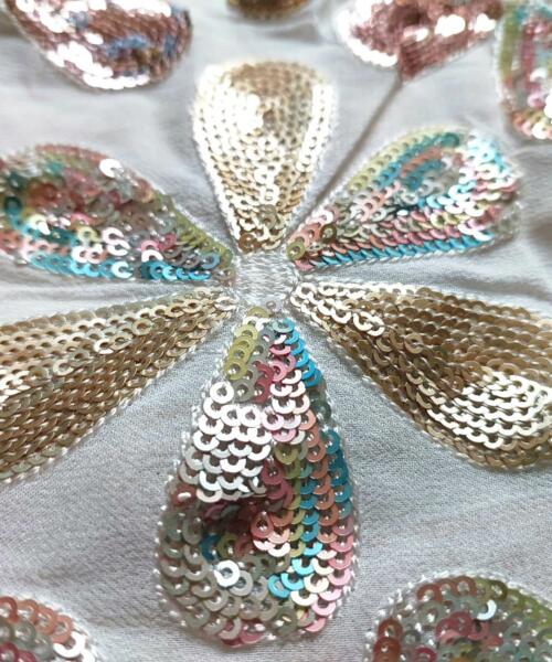 Buy Floral Sequins Embroidery fabric @ 481 INR