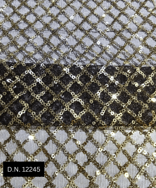 Geometrical Sequins Embroidery Fabric